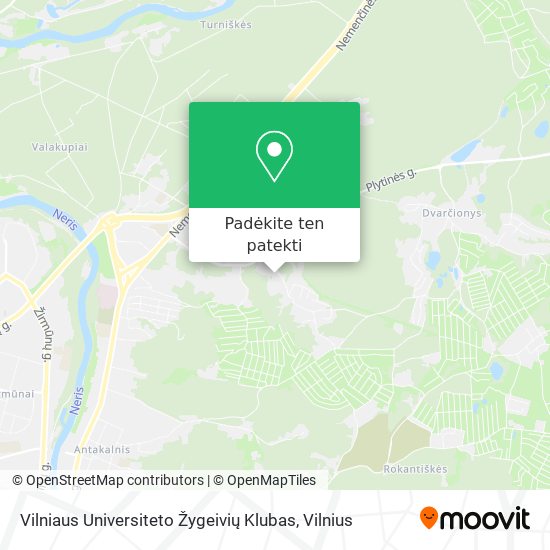 Vilniaus Universiteto Žygeivių Klubas žemėlapis