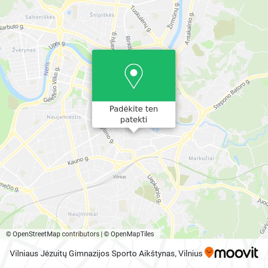 Vilniaus Jėzuitų Gimnazijos Sporto Aikštynas žemėlapis