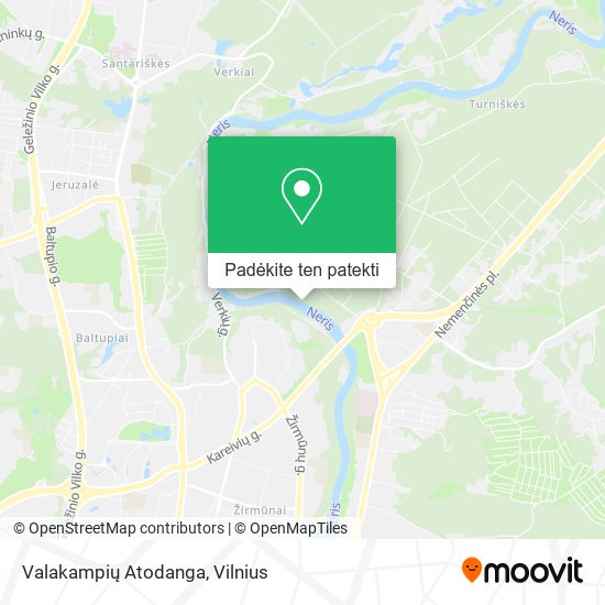 Valakampių Atodanga žemėlapis