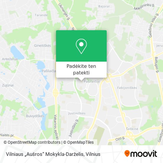 Vilniaus „Aušros“ Mokykla-Darželis žemėlapis