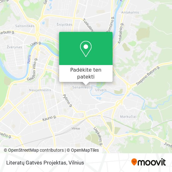Literatų Gatvės Projektas žemėlapis