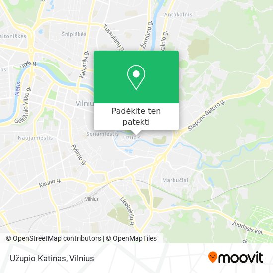 Užupio Katinas žemėlapis