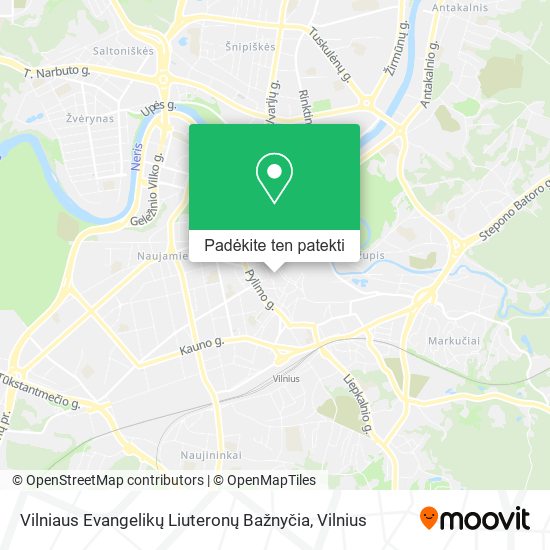Vilniaus Evangelikų Liuteronų Bažnyčia žemėlapis