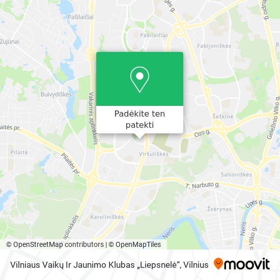 Vilniaus Vaikų Ir Jaunimo Klubas „Liepsnelė“ žemėlapis