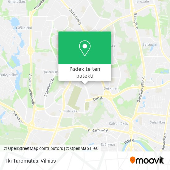 Iki Taromatas žemėlapis
