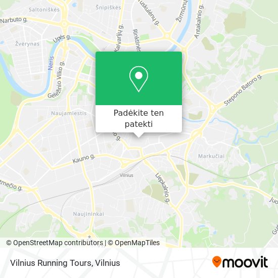 Vilnius Running Tours žemėlapis