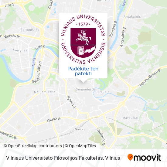 Vilniaus Universiteto Filosofijos Fakultetas žemėlapis