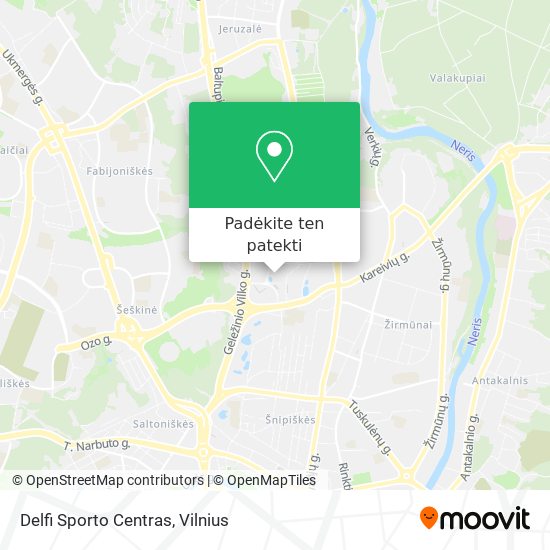 Delfi Sporto Centras žemėlapis