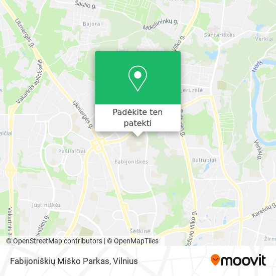 Fabijoniškių Miško Parkas žemėlapis