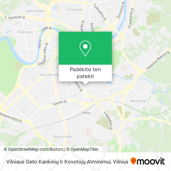 Vilniaus Geto Kankinių Ir Kovotojų Atminimui žemėlapis