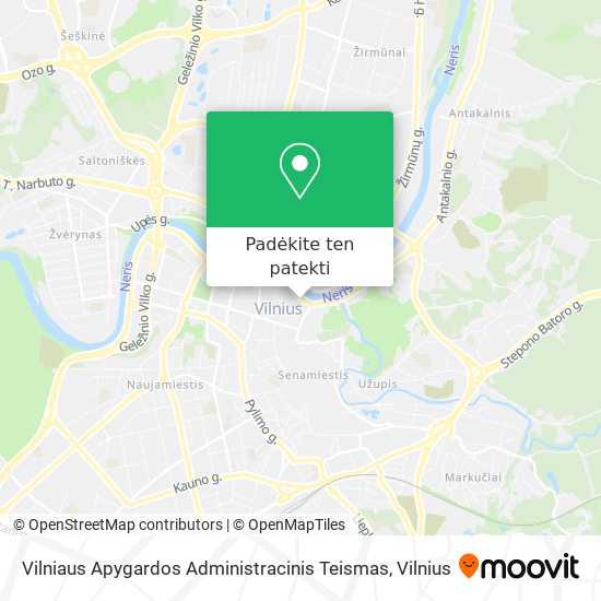 Vilniaus Apygardos Administracinis Teismas žemėlapis