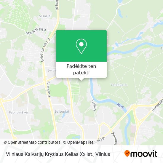 Vilniaus Kalvarijų Kryžiaus Kelias Xxiist. žemėlapis
