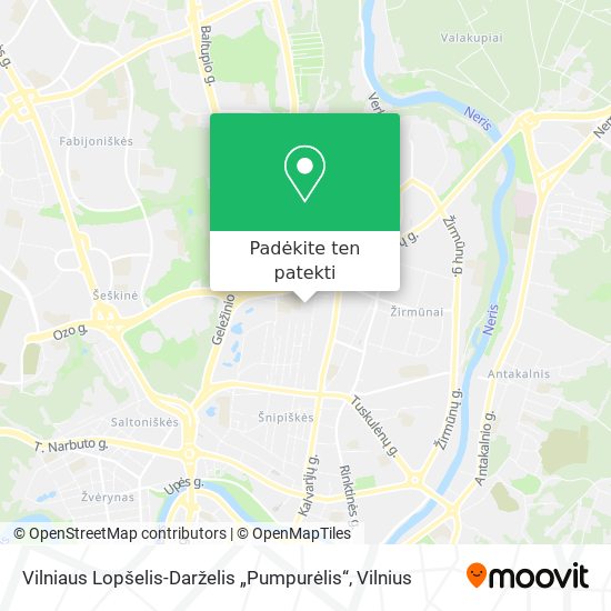 Vilniaus Lopšelis-Darželis „Pumpurėlis“ žemėlapis