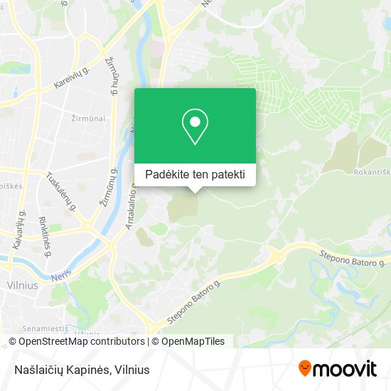 Našlaičių Kapinės žemėlapis