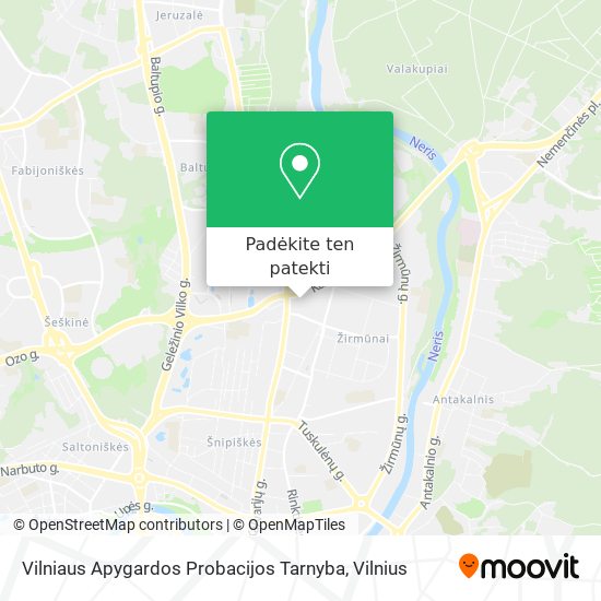 Vilniaus Apygardos Probacijos Tarnyba žemėlapis