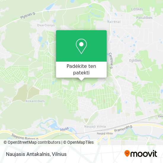 Naujasis Antakalnis žemėlapis