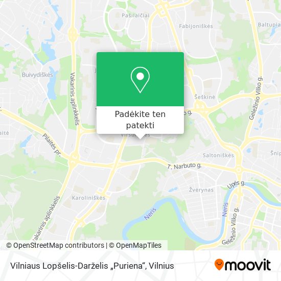Vilniaus Lopšelis-Darželis „Puriena“ žemėlapis