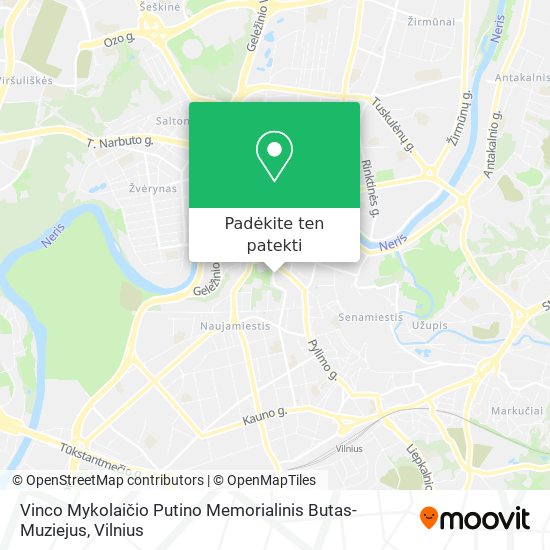 Vinco Mykolaičio Putino Memorialinis Butas-Muziejus žemėlapis