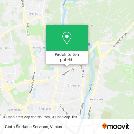 Ginto Šiurkaus Servisas žemėlapis