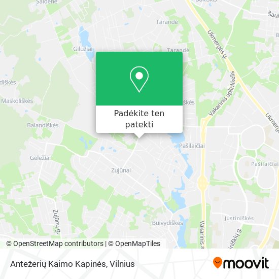 Antežerių Kaimo Kapinės žemėlapis