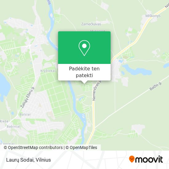 Laurų Sodai žemėlapis