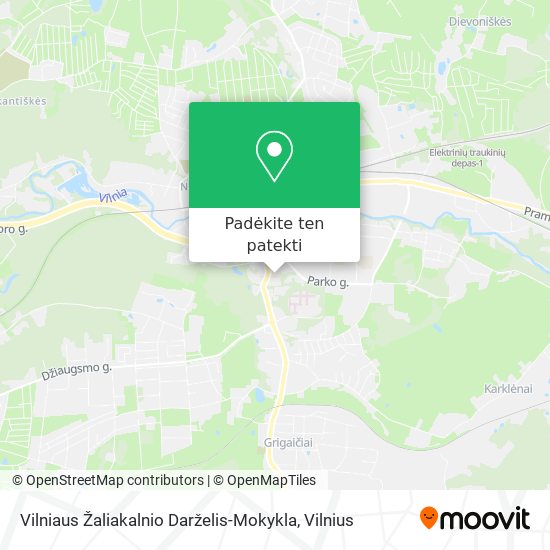 Vilniaus Žaliakalnio Darželis-Mokykla žemėlapis
