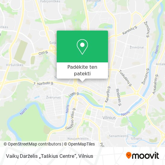 Vaikų Darželis „Taškius Centre“ žemėlapis