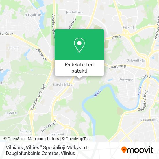 Vilniaus „Vilties"" Specialioji Mokykla Ir Daugiafunkcinis Centras žemėlapis