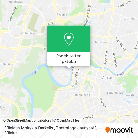 Vilniaus Mokykla-Darželis „Prasminga Jaunystė“ žemėlapis