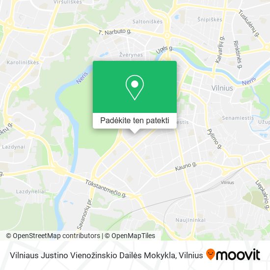 Vilniaus Justino Vienožinskio Dailės Mokykla žemėlapis