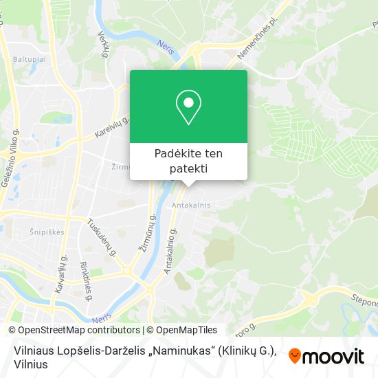 Vilniaus Lopšelis-Darželis „Naminukas“ (Klinikų G.) žemėlapis