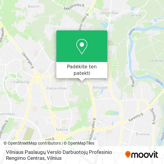 Vilniaus Paslaugų Verslo Darbuotojų Profesinio Rengimo Centras žemėlapis