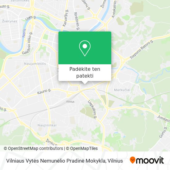 Vilniaus Vytės Nemunėlio Pradinė Mokykla žemėlapis