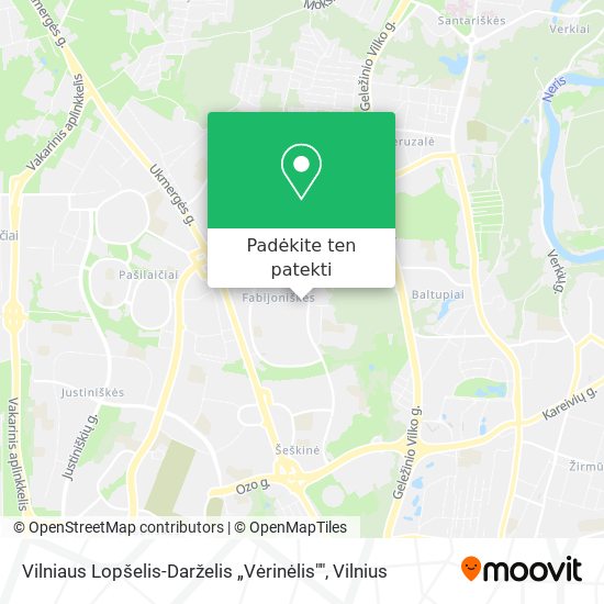 Vilniaus Lopšelis-Darželis „Vėrinėlis"" žemėlapis