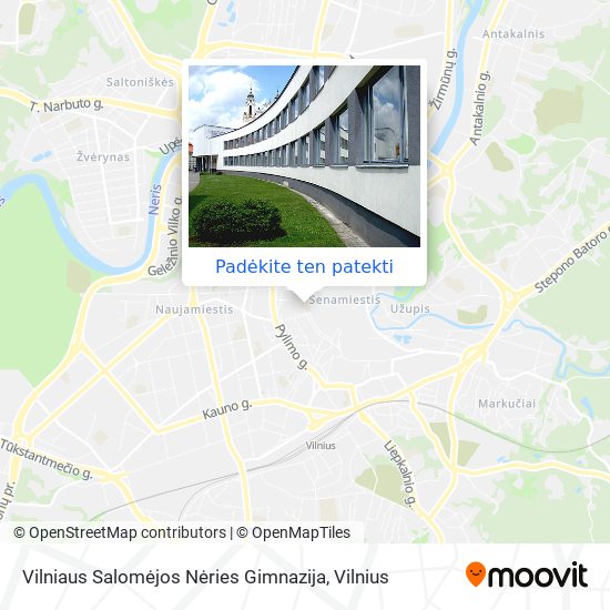 Vilniaus Salomėjos Nėries Gimnazija žemėlapis
