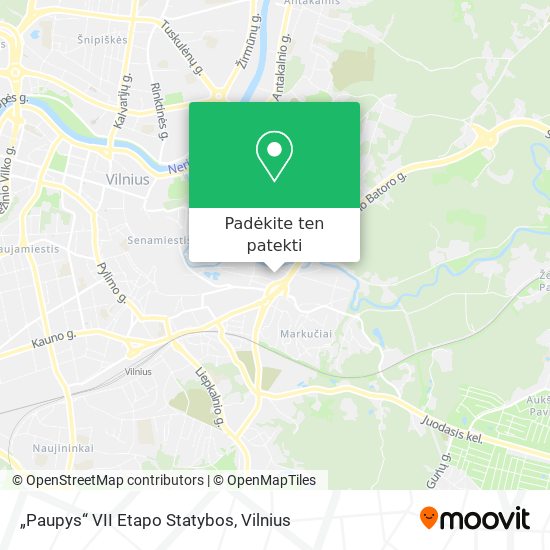 „Paupys“ VII Etapo Statybos žemėlapis