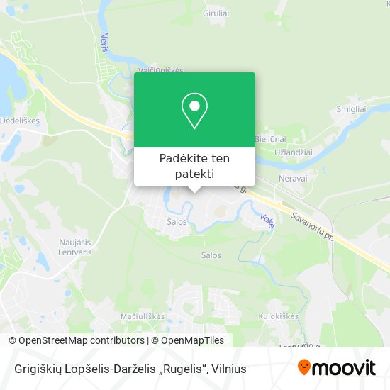 Grigiškių Lopšelis-Darželis „Rugelis“ žemėlapis