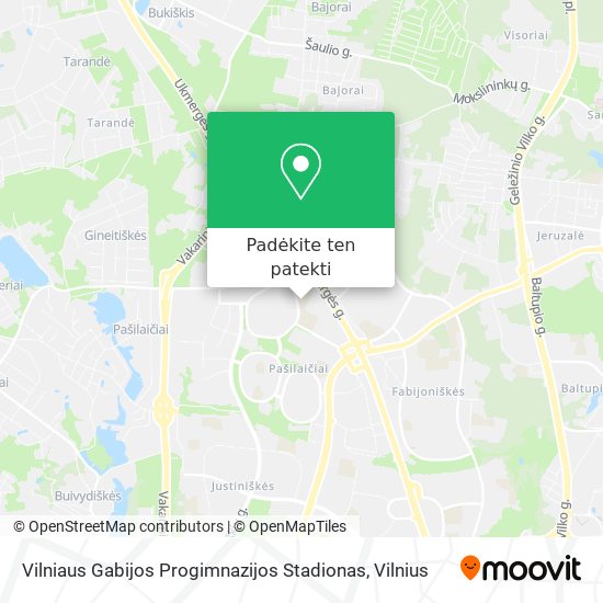 Vilniaus Gabijos Progimnazijos Stadionas žemėlapis