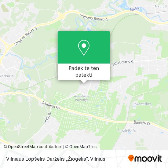 Vilniaus Lopšelis-Darželis „Žiogelis“ žemėlapis