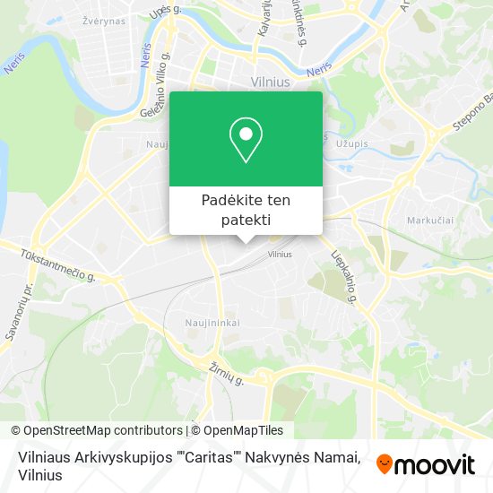 Vilniaus Arkivyskupijos ""Caritas"" Nakvynės Namai žemėlapis