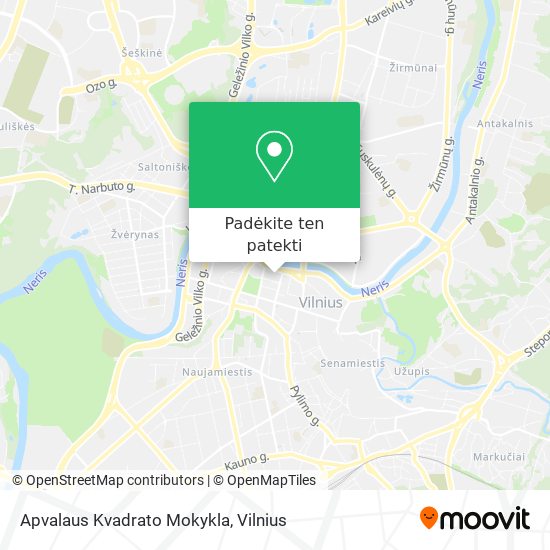 Apvalaus Kvadrato Mokykla žemėlapis