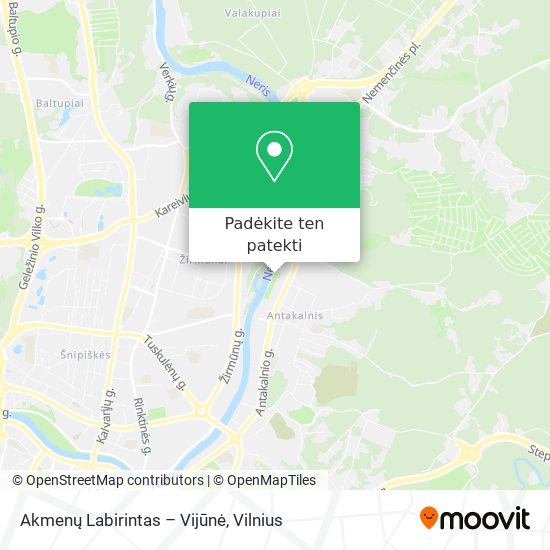 Akmenų Labirintas – Vijūnė žemėlapis
