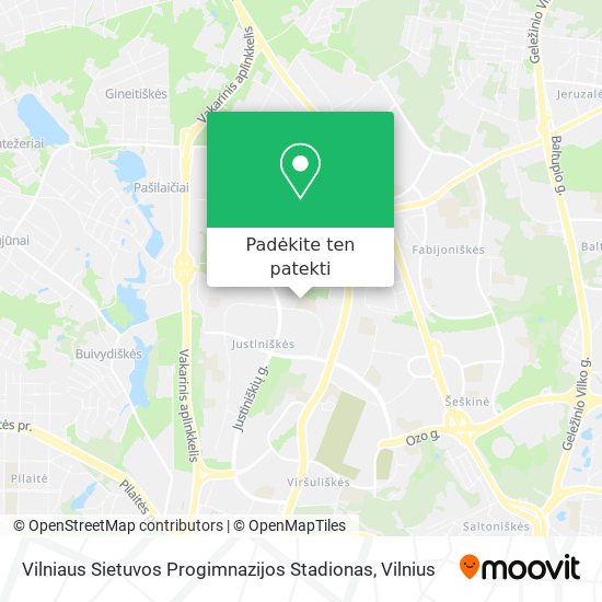 Vilniaus Sietuvos Progimnazijos Stadionas žemėlapis