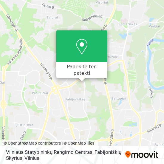Vilniaus Statybininkų Rengimo Centras, Fabijoniškių Skyrius žemėlapis