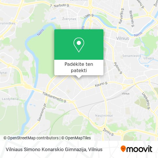 Vilniaus Simono Konarskio Gimnazija žemėlapis