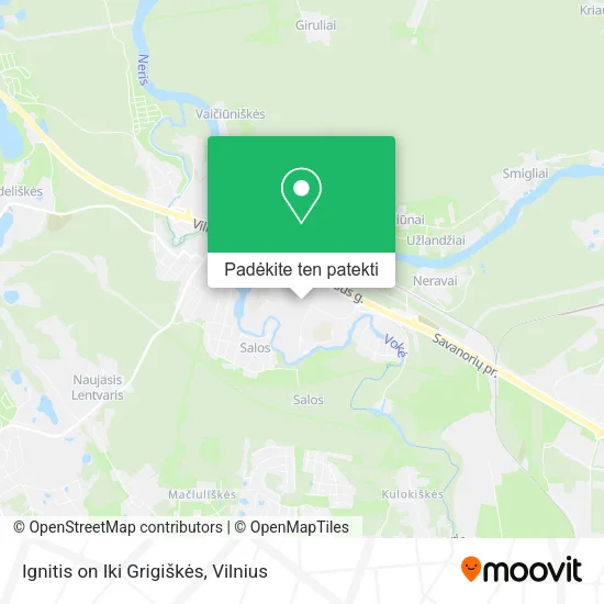 Ignitis on Iki Grigiškės žemėlapis