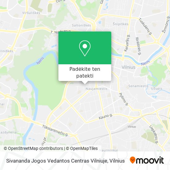 Sivananda Jogos Vedantos Centras Vilniuje žemėlapis