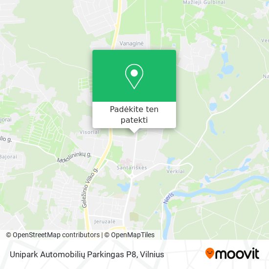 Unipark Automobilių Parkingas P8 žemėlapis