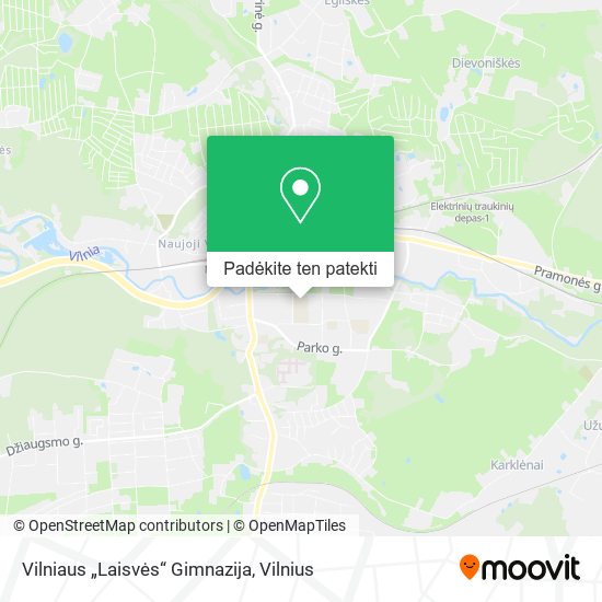 Vilniaus „Laisvės“ Gimnazija žemėlapis