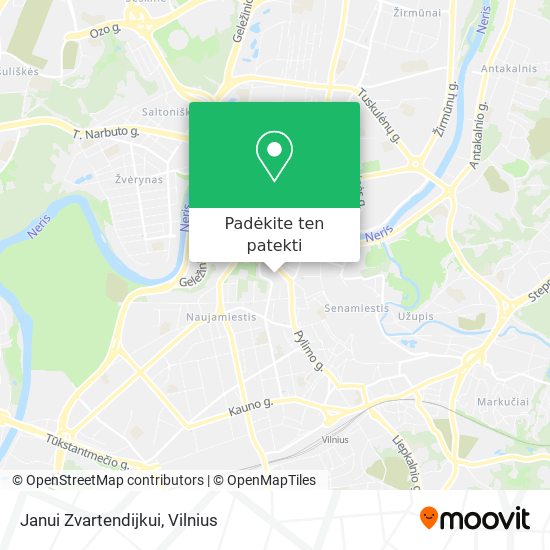 Janui Zvartendijkui žemėlapis